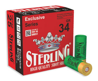 Sterling Exclusive Series 12 gauge #4 2 3/4 INCH 1 3/16OZ (34g), Box Qty 25