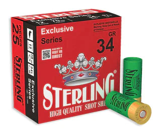 Sterling Exclusive Series 12 gauge #7 2 3/4 INCH 1 3/16OZ (34g), Box Qty 25