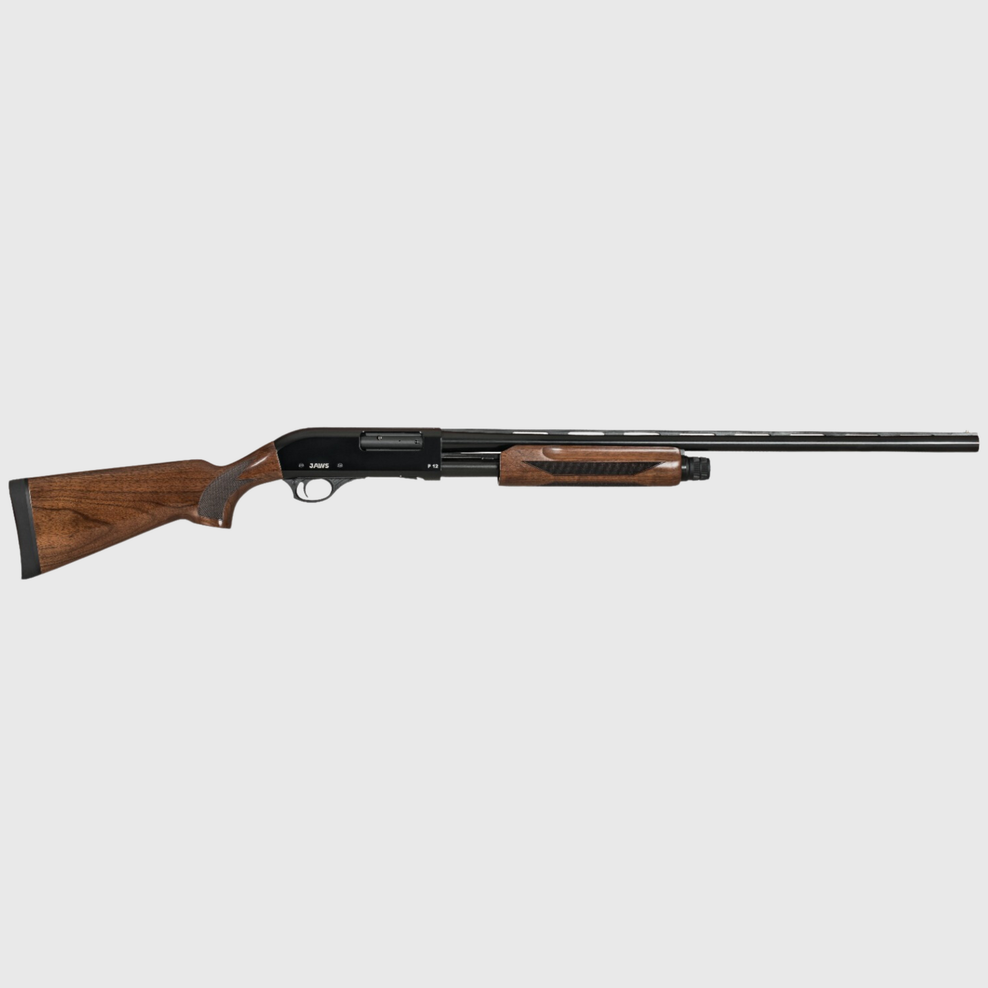 Saricam PA-12, Pump Action, Walnut, 28 in barrel 48 in overall.
